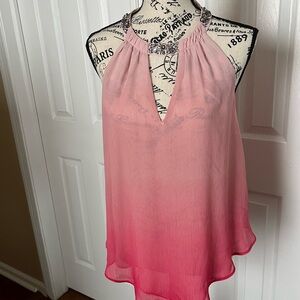 Pink Ombre Sleeveless Women's Top